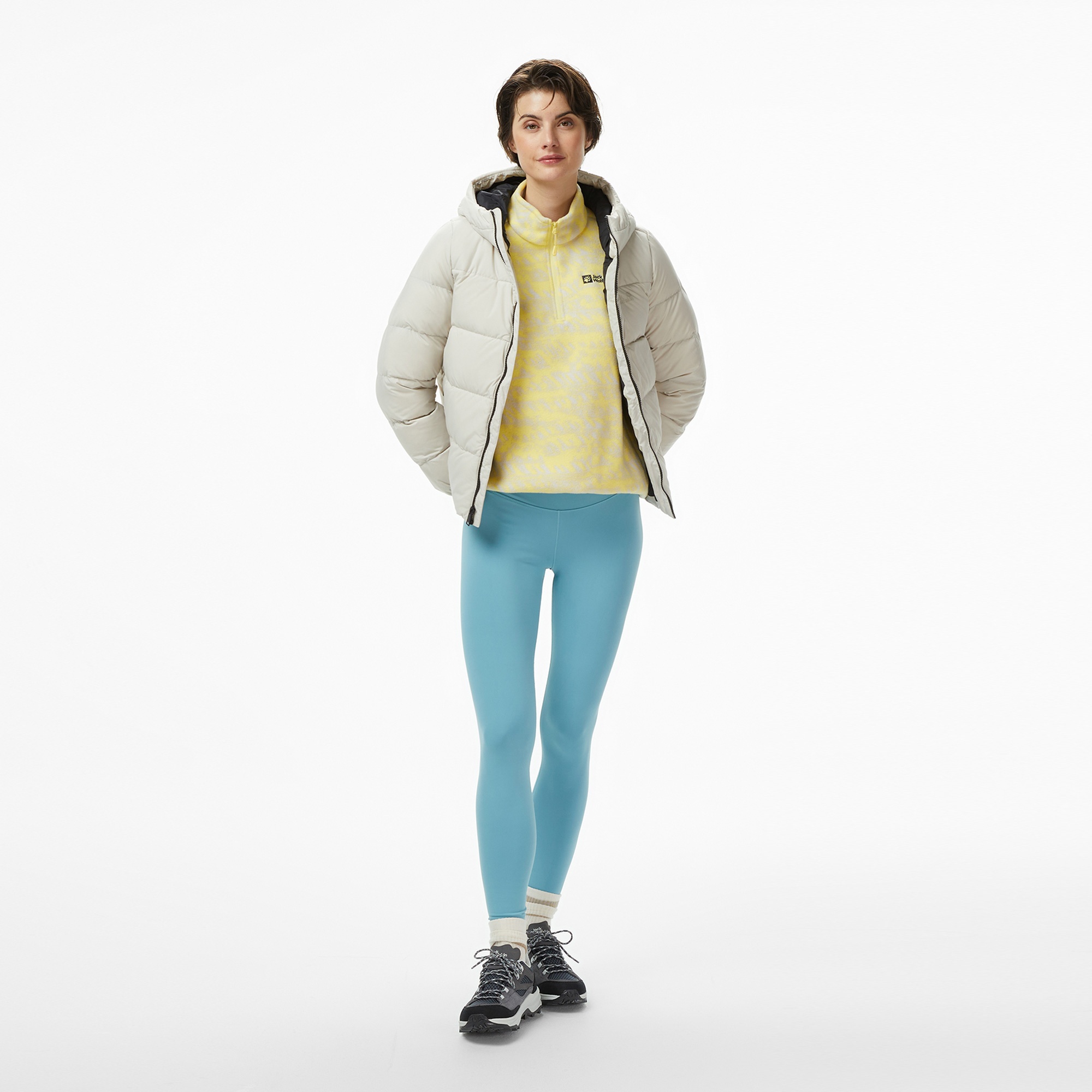 Jack Wolfskin Frozen Palace Kadın Krem Outdoor Ceket