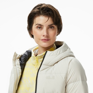 Jack Wolfskin Frozen Palace Kadın Krem Outdoor Ceket