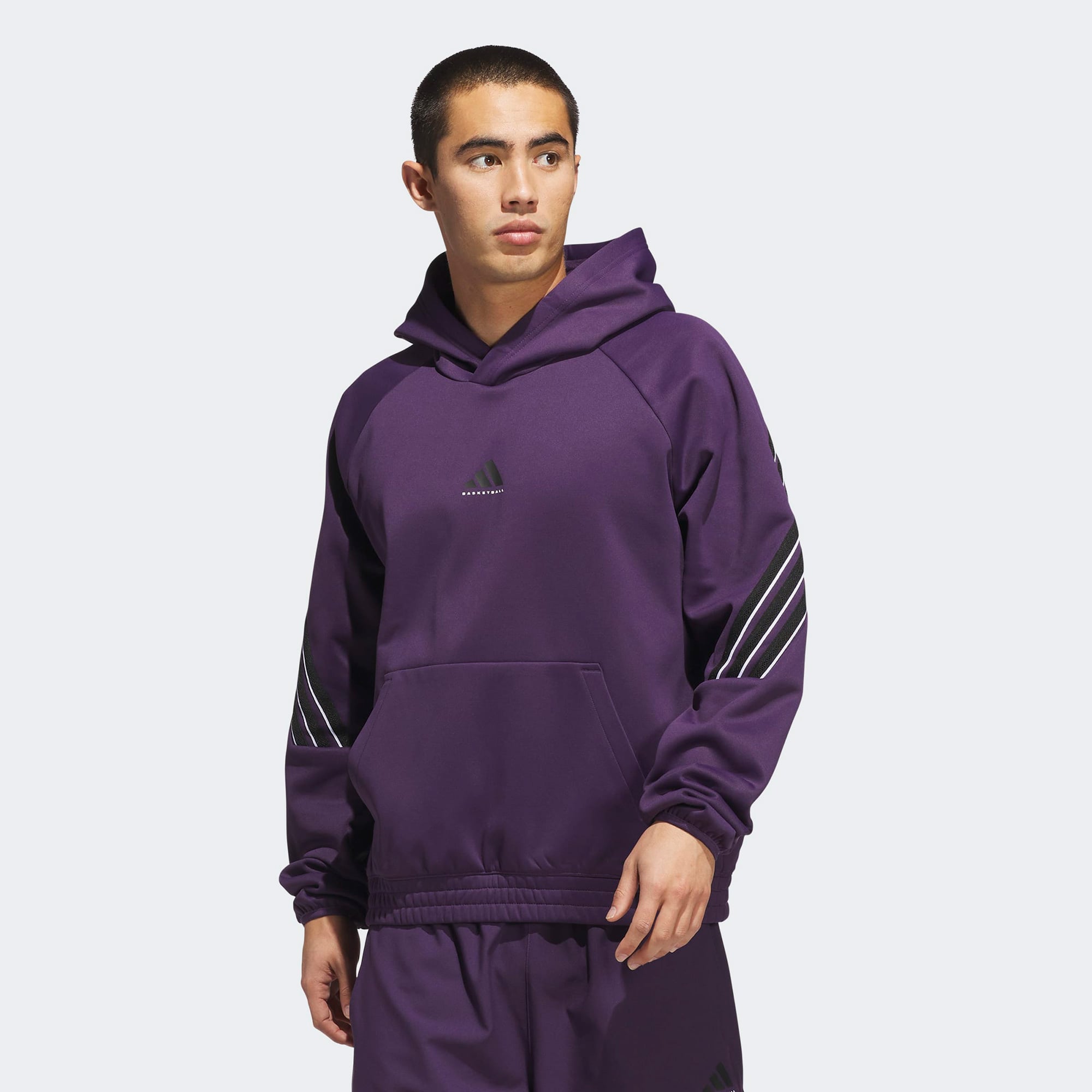  adidas Select Foundation Fleece Erkek Mor Basketbol Sweatshirt