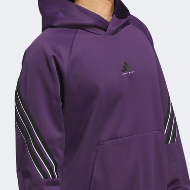  adidas Select Foundation Fleece Erkek Mor Basketbol Sweatshirt