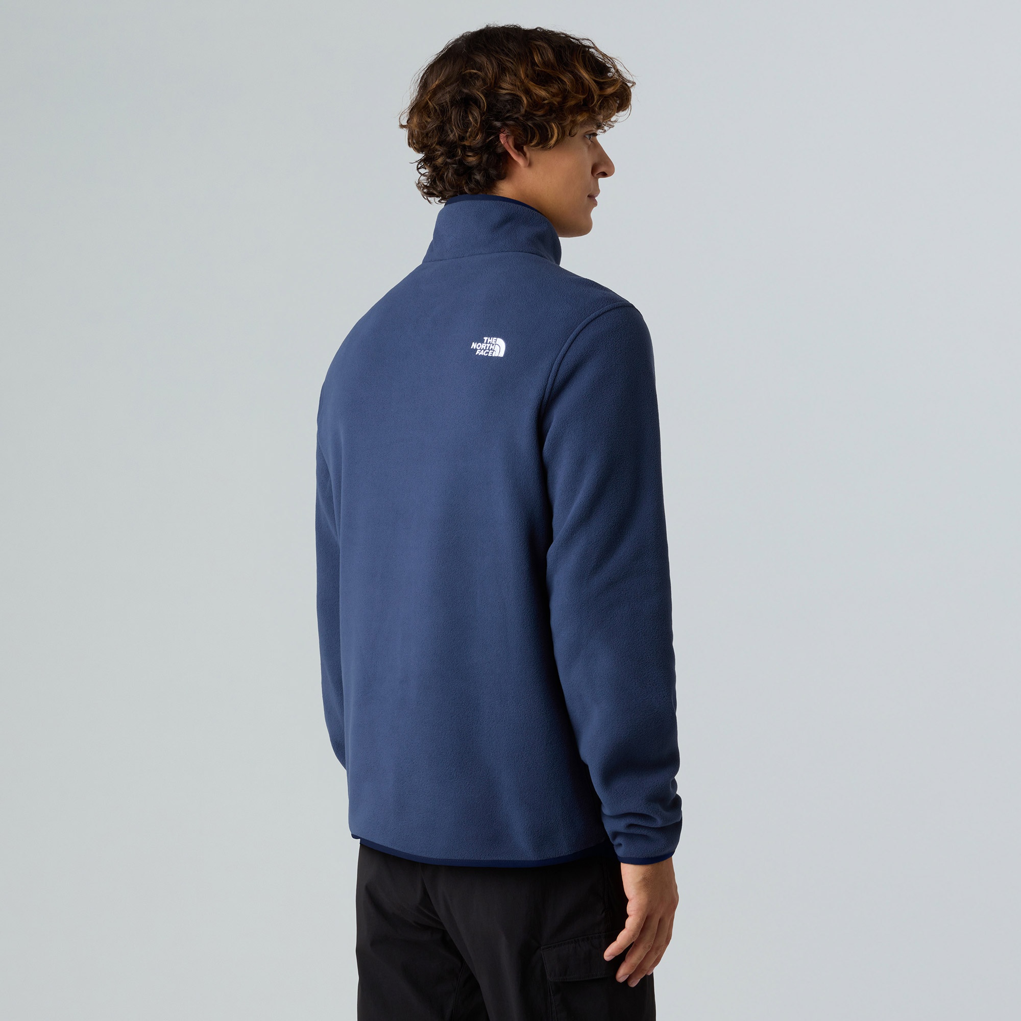 The North Face Glacier Fleece 1/4 Zip Erkek Lacivert Outdoor Sweatshirt