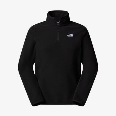  The North Face Glacier Fleece 1/4 Zip Erkek Siyah Outdoor Sweatshirt