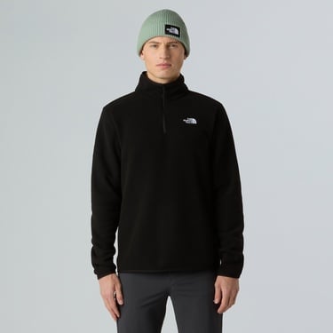  The North Face Glacier Fleece 1/4 Zip Erkek Siyah Outdoor Sweatshirt