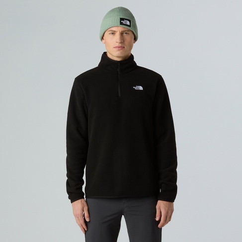  The North Face Glacier Fleece 1/4 Zip Erkek Siyah Outdoor Sweatshirt
