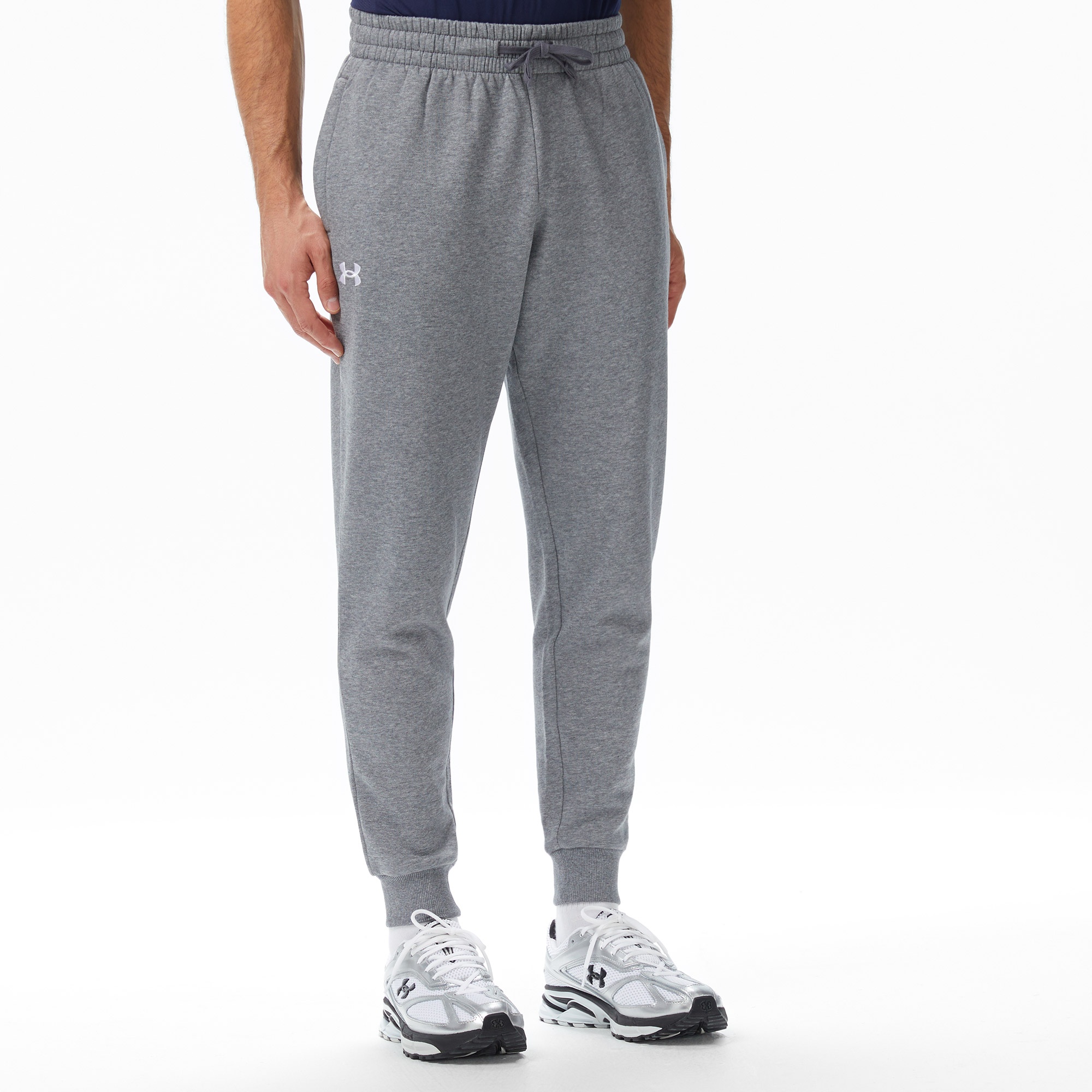 Under Armour Rial Fleece Joggers Erkek Gri Eşofman Altı