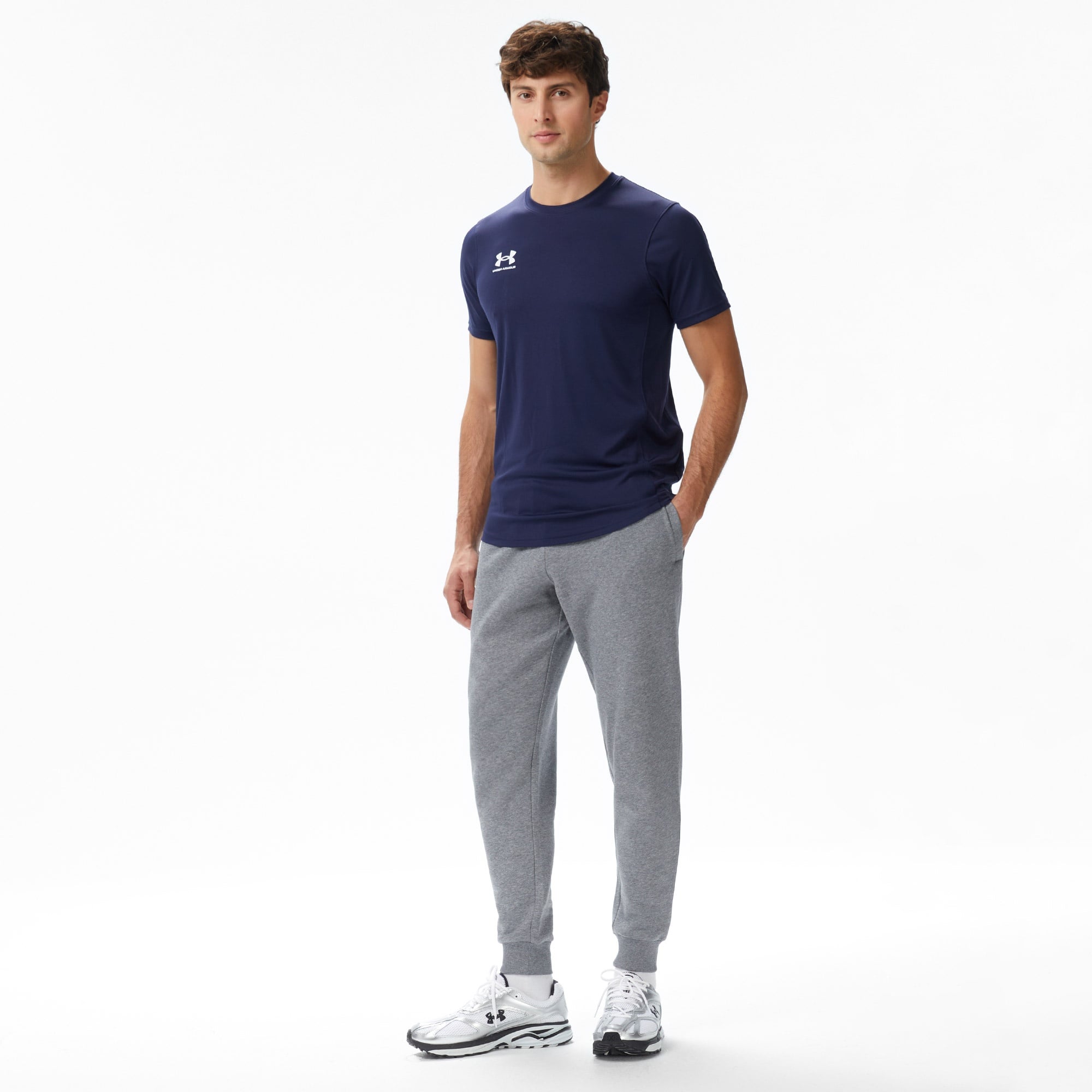 Under Armour Rial Fleece Joggers Erkek Gri Eşofman Altı