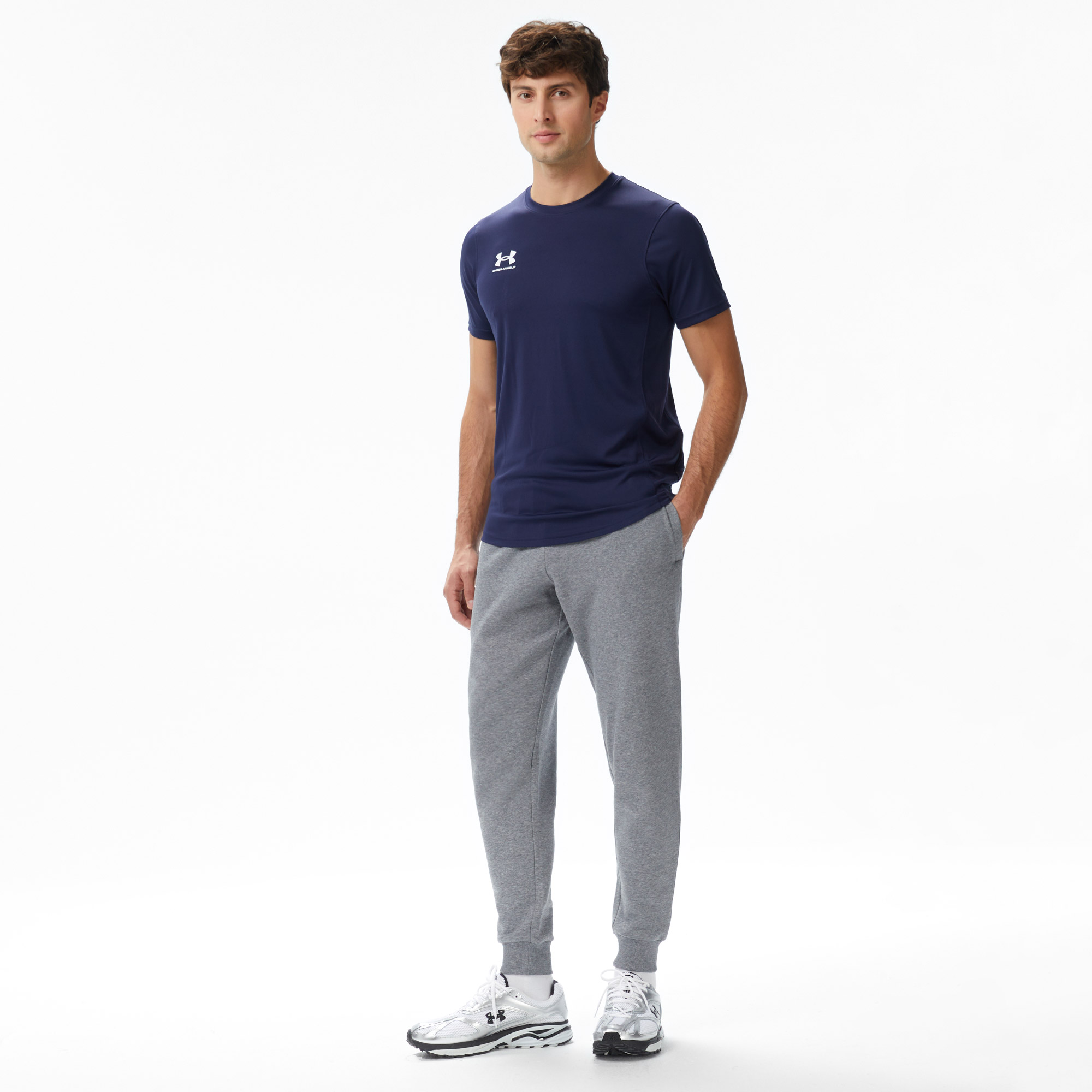  Under Armour Rial Fleece Joggers Erkek Gri Eşofman Altı