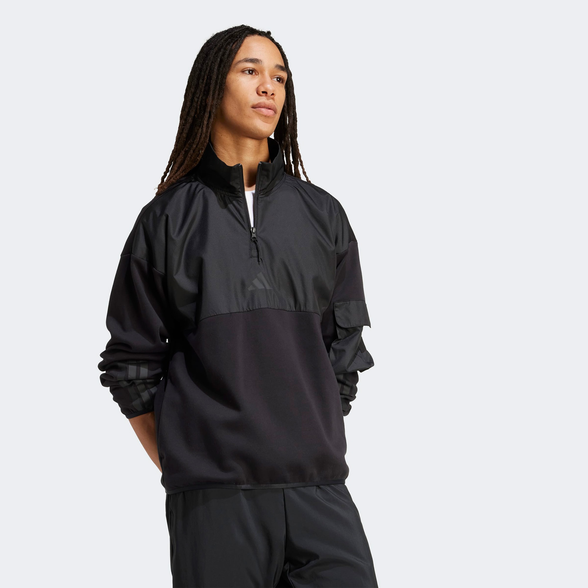 adidas City Tech Utility Half Zip 
 Erkek Siyah Sweatshirt