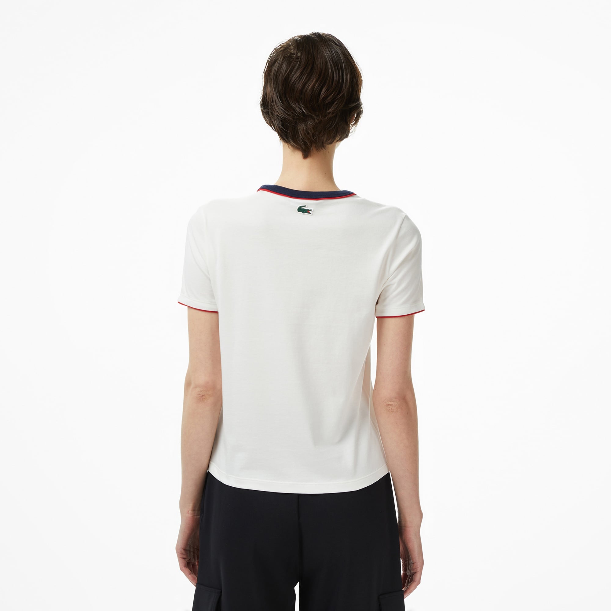 Lacoste Classic Kadın Beyaz Tenis T-Shirt