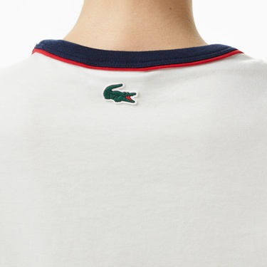  Lacoste Classic Kadın Beyaz Tenis T-Shirt