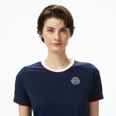  Lacoste Classic Kadın Siyah Tenis T-Shirt