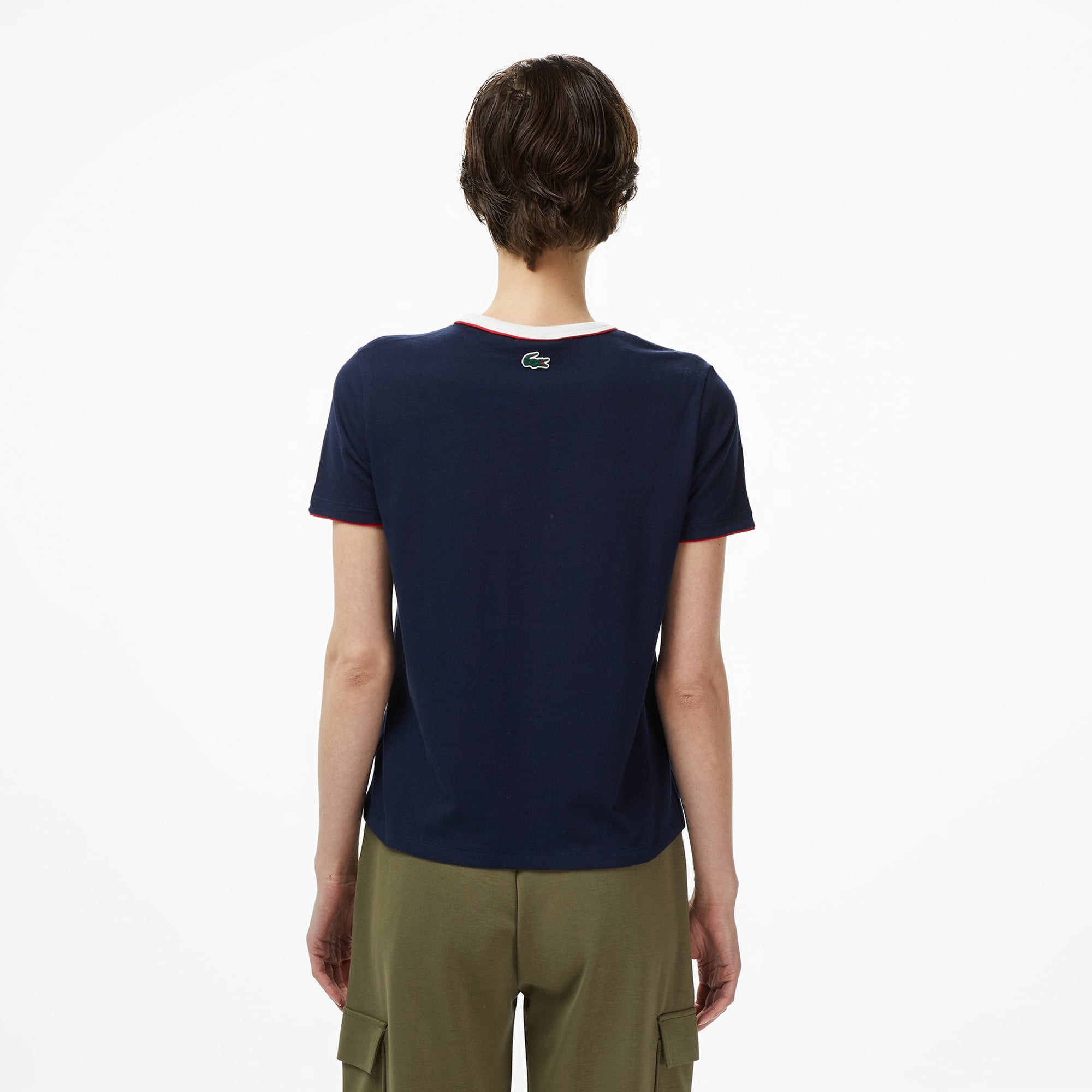 Lacoste Classic Kadın Siyah Tenis T-Shirt