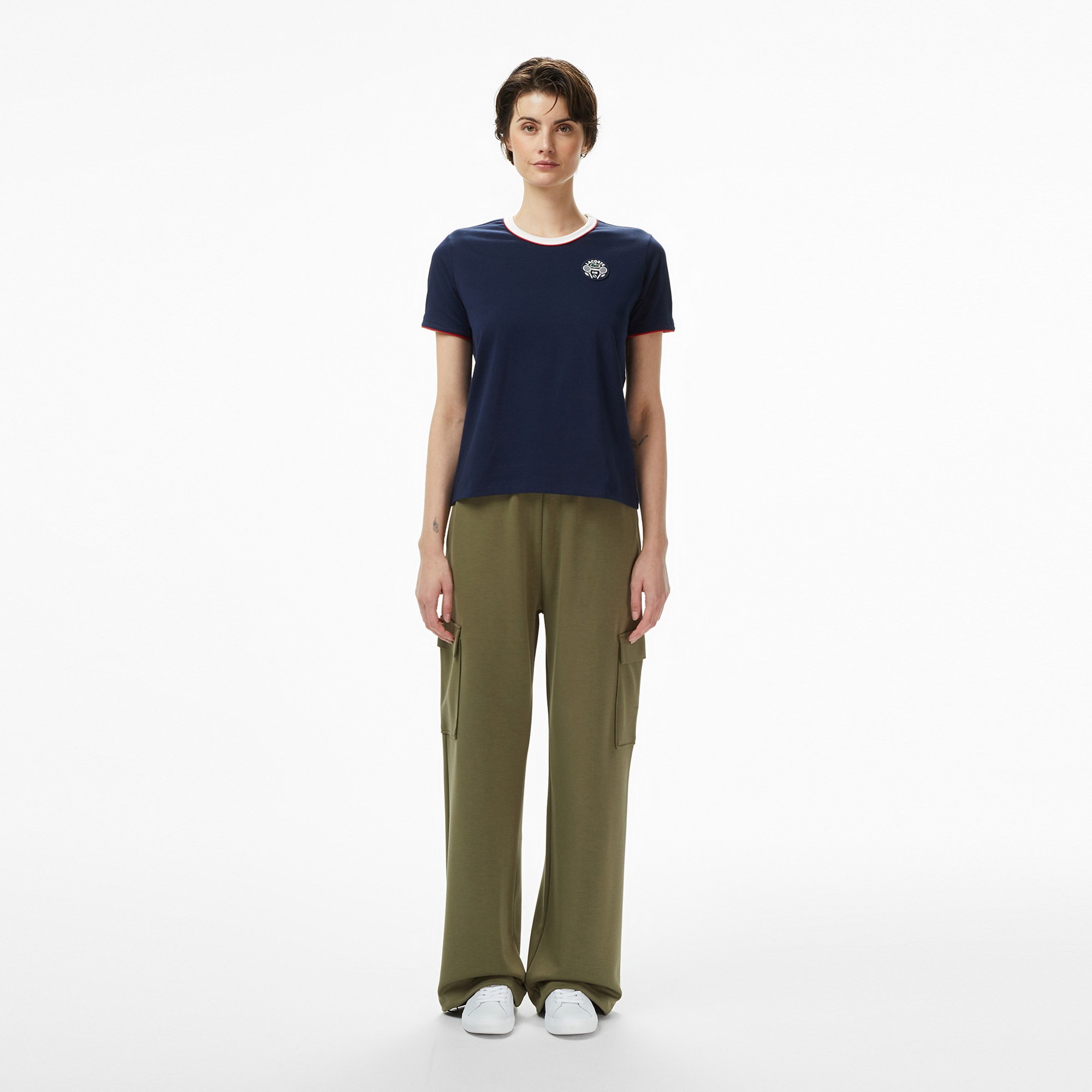 Lacoste Classic Kadın Siyah Tenis T-Shirt