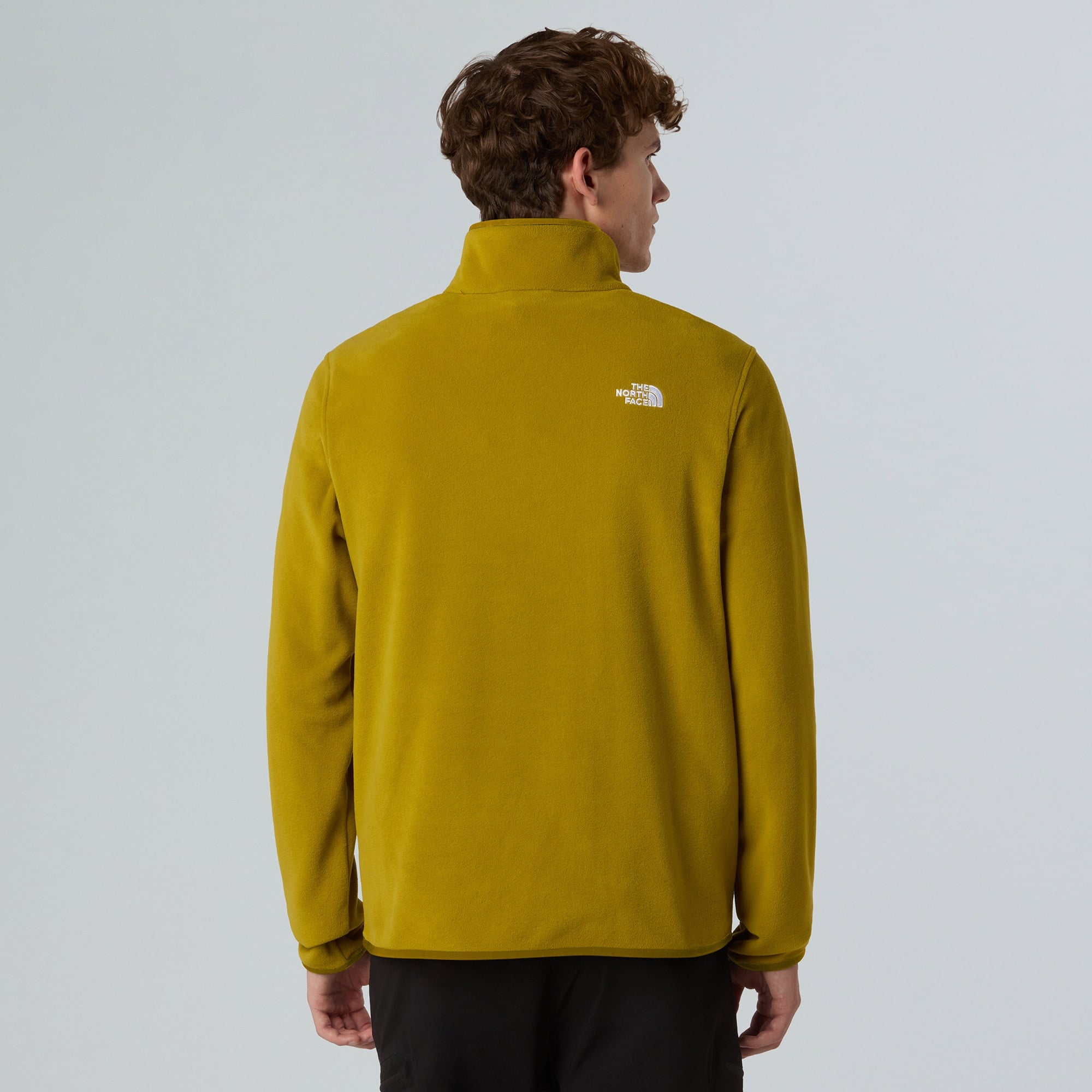The North Face Glacier Fleece 1/4 Zip Erkek Yeşil Outdoor Sweatshirt