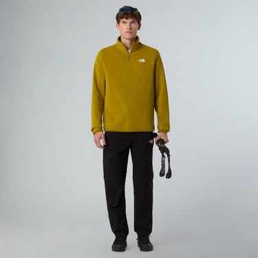  The North Face Glacier Fleece 1/4 Zip Erkek Kahverengi Outdoor Sweatshirt
