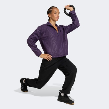  adidas Aop Kadın Mor Antrenman Sweatshirt