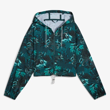  Puma Green Terrains Woven Kadın Yeşil Antrenman Eşofman Üstü