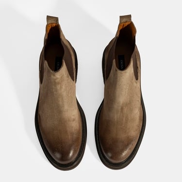  Erkek Vizon Lastikli Süet Bot