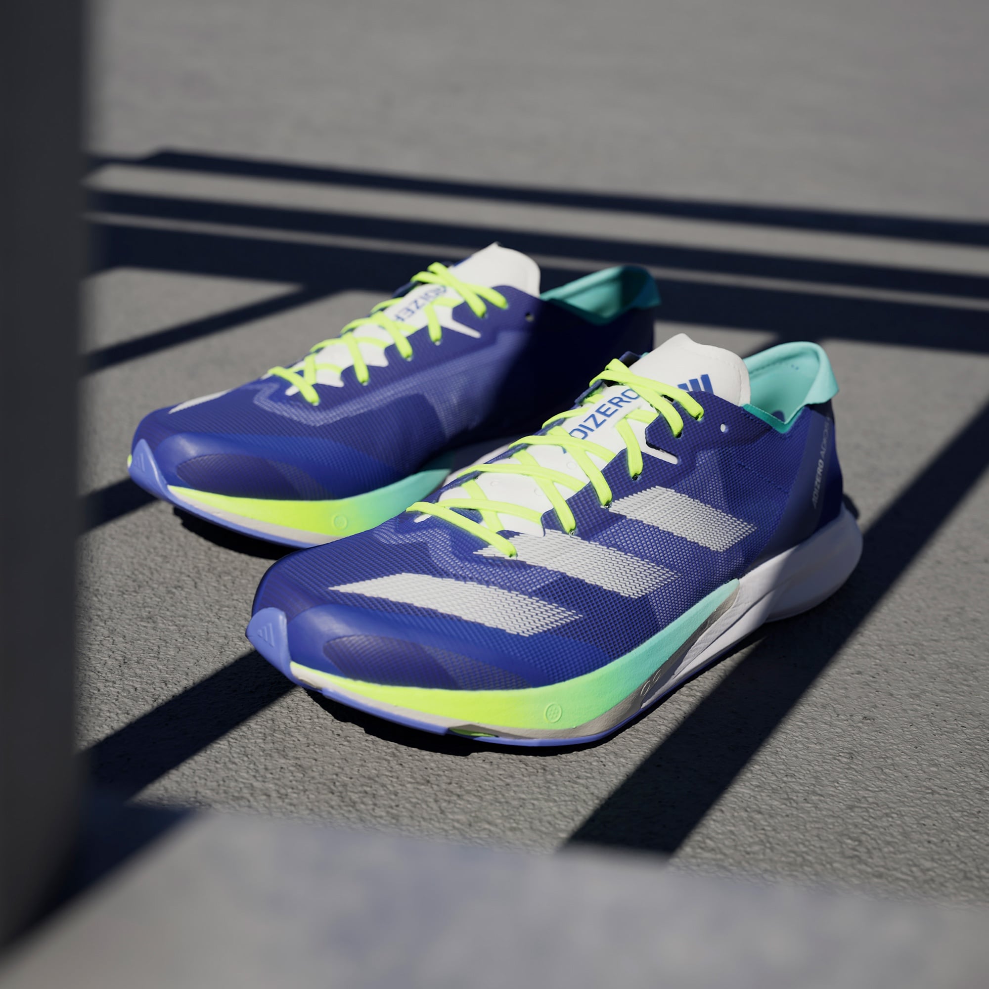 adidas Adizero Adios 8 Erkek Lacivert Koşu Ayakkabısı