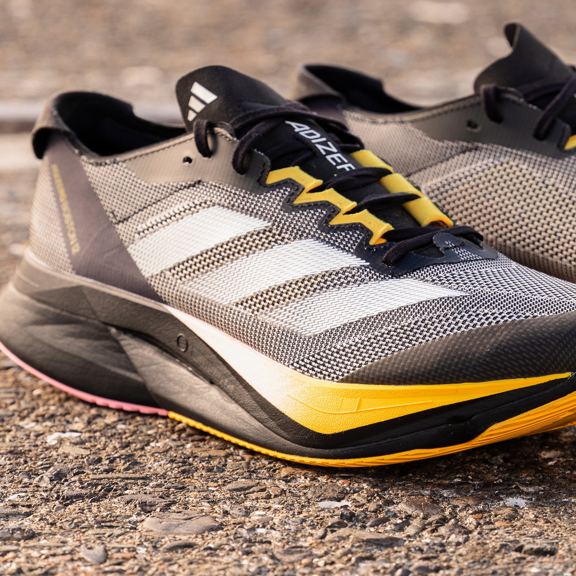 adidas Adizero Boston 12 Erkek Siyah Koşu Ayakkabısı