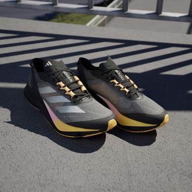  adidas Adizero Boston 12 Erkek Siyah Koşu Ayakkabısı