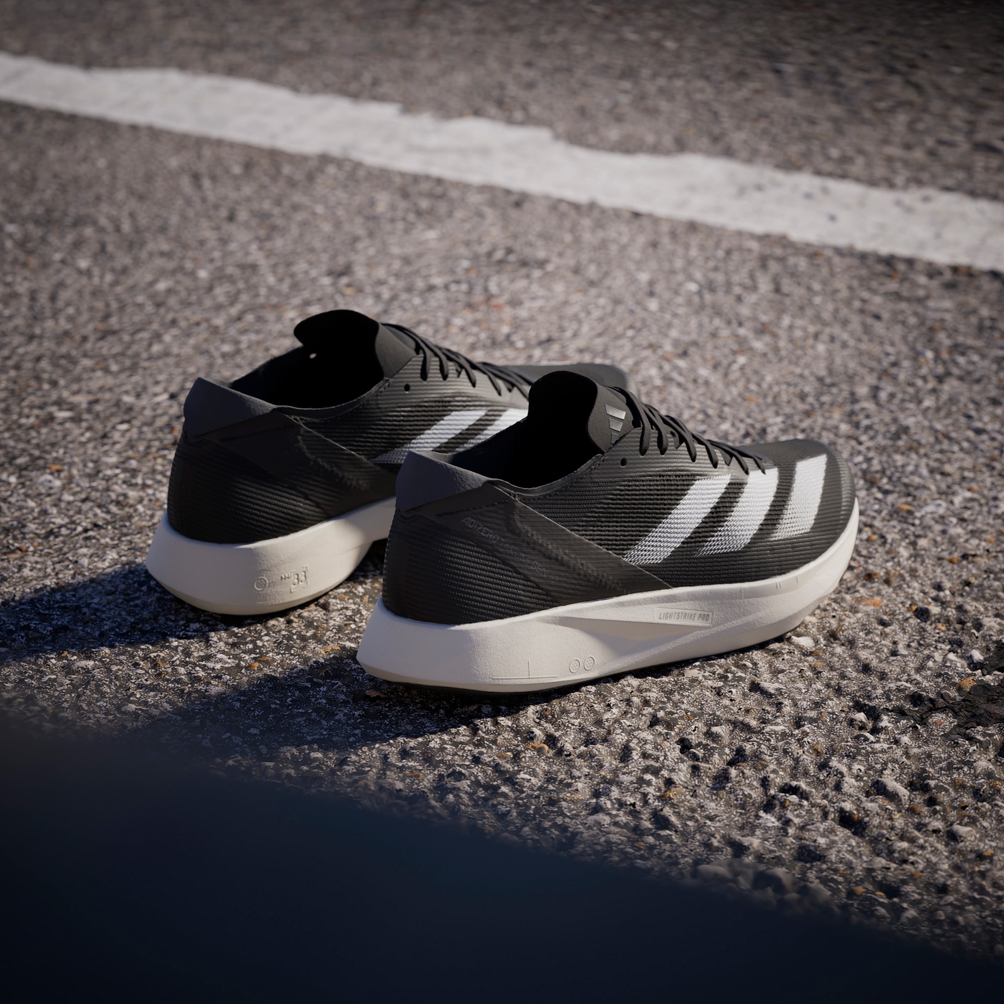 adidas Adizero Takumi Sen 10 Erkek Siyah Koşu Ayakkabısı