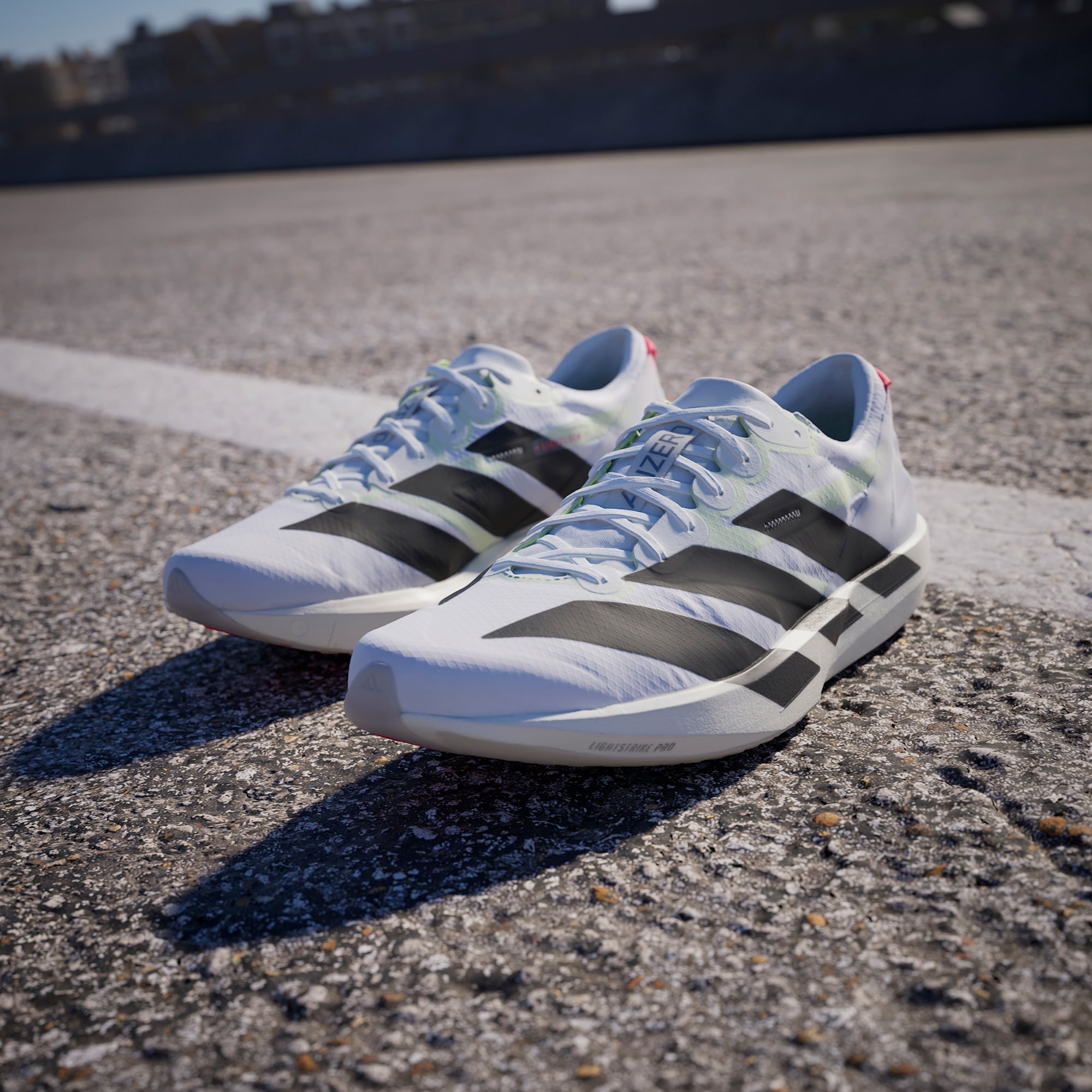 adidas Adizero Adios 9 Erkek Beyaz Koşu Ayakkabısı