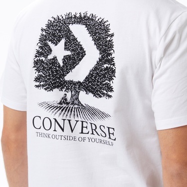  Converse Erkek Baskılı Beyaz T-Shirt
