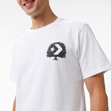  Converse Erkek Baskılı Beyaz T-Shirt