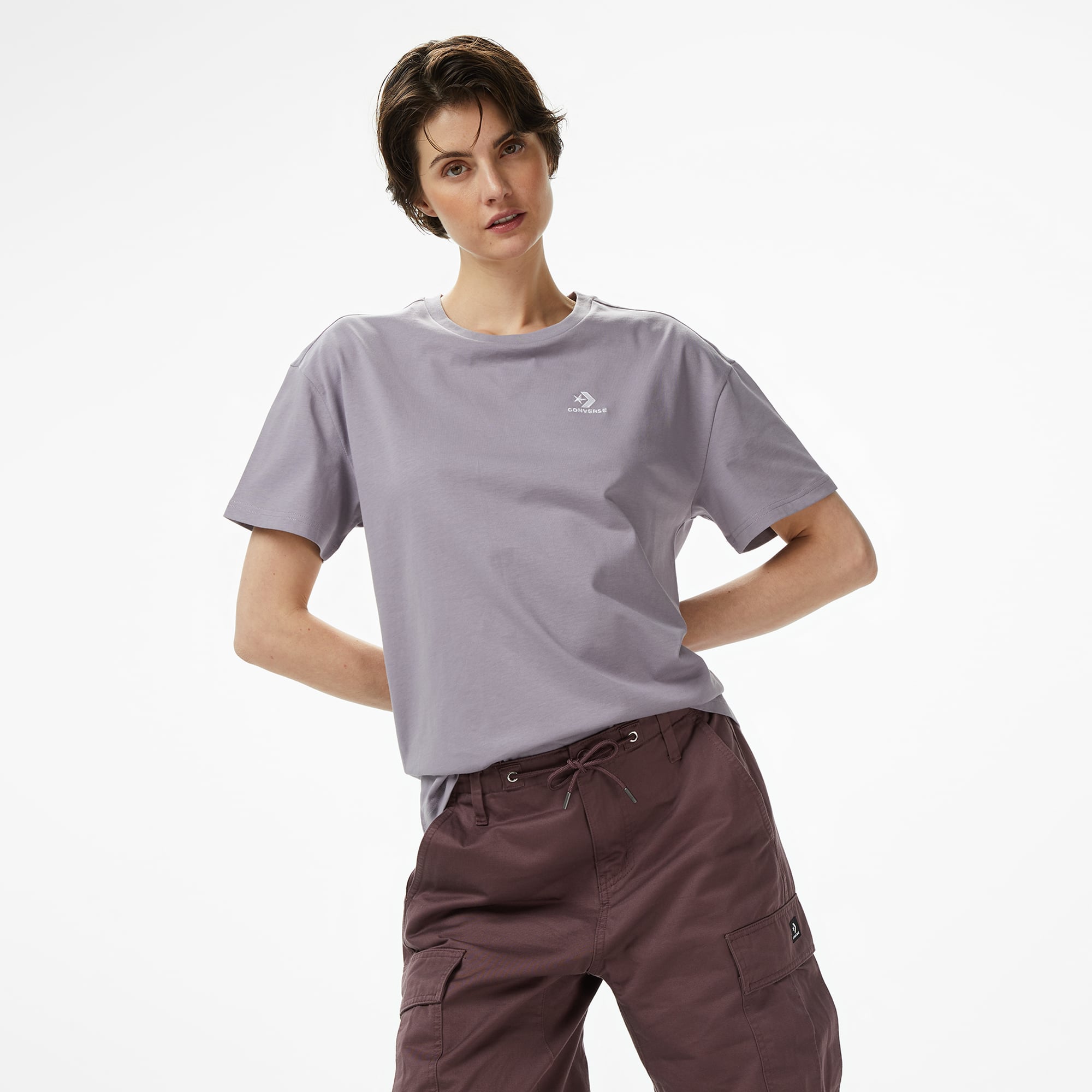  Converse Kadın Lila T-Shirt