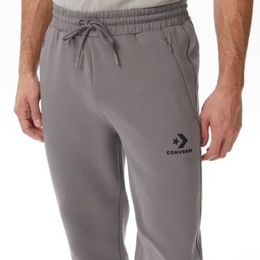  Converse Star Chevron Baskılı Erkek Oversize Fit Gri Eşofman Altı