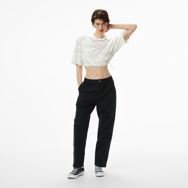  Converse Star Chevron Baskılı Kadın Beyaz T-Shirt