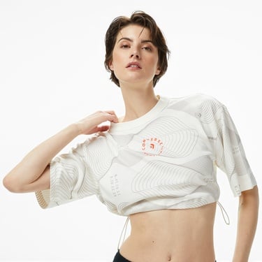  Converse Star Chevron Baskılı Kadın Beyaz T-Shirt