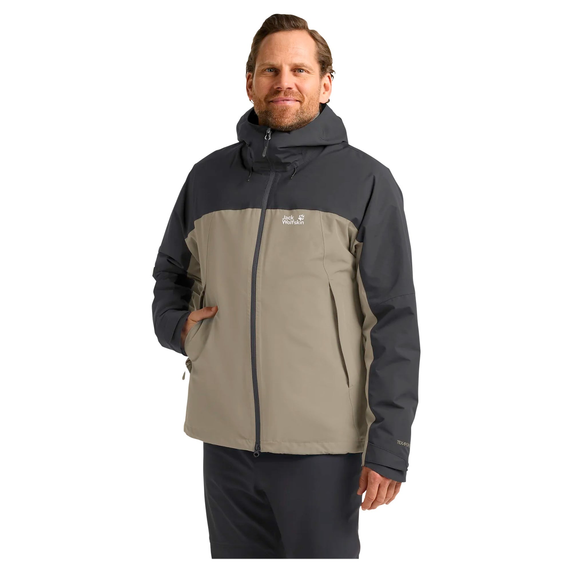 Jack Wolfskin Wild Places 3in1 Erkek Bej Outdoor Ceketi