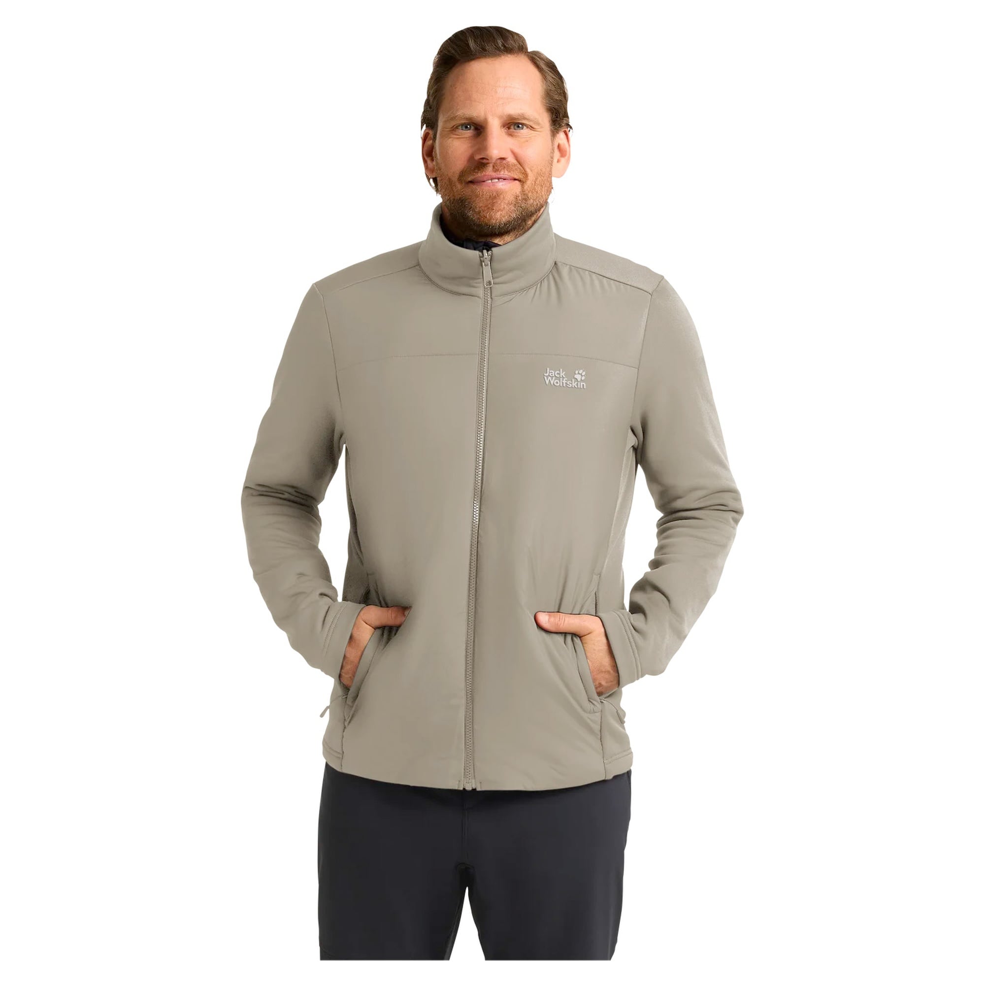 Jack Wolfskin Wild Places 3in1 Erkek Bej Outdoor Ceketi