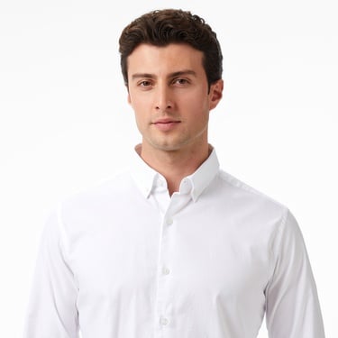  Nautica Erkek Beyaz Slim Fit Gömlek