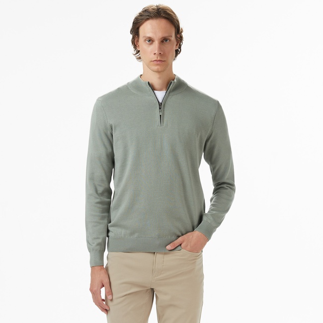  Nautica Erkek Yeşil Classic Fit Kazak