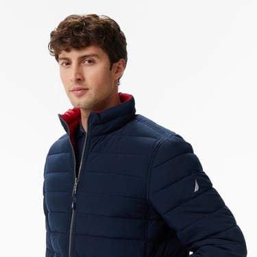  Nautica Erkek Bej Regular Fit Çift Taraflı Mont