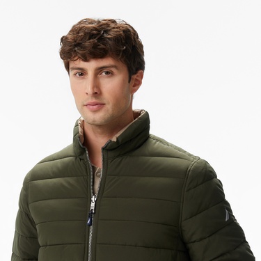  Nautica Erkek Yeşil Regular Fit Çift Taraflı Mont