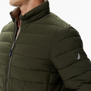  Nautica Erkek Yeşil Regular Fit Çift Taraflı Mont