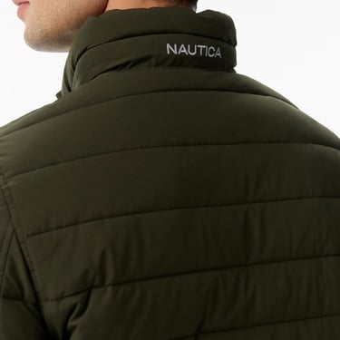  Nautica Erkek Yeşil Regular Fit Çift Taraflı Mont