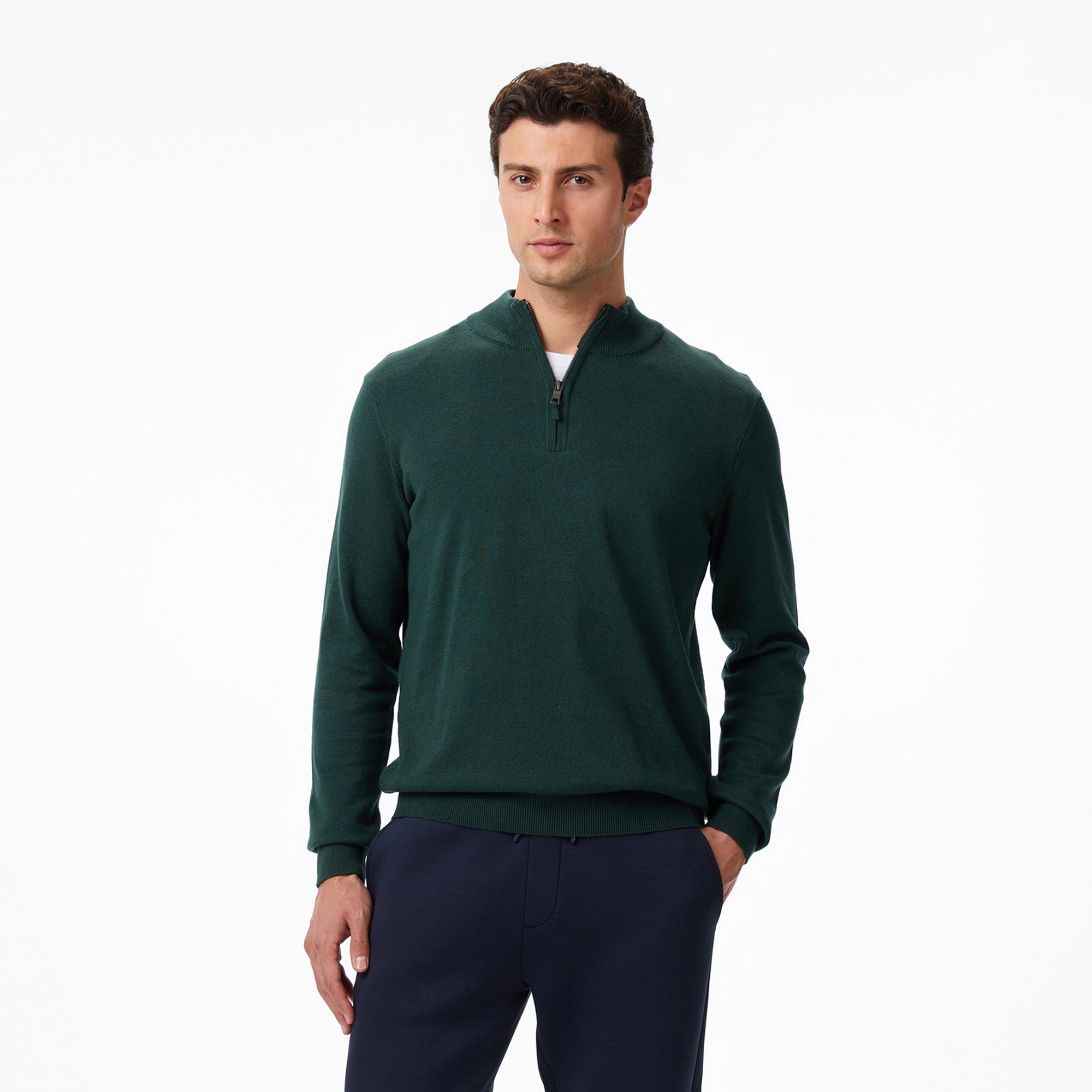 Nautica Erkek Yeşil Classic Fit Kazak