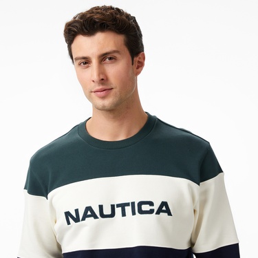  Nautica Classic Fit Erkek Yeşil Sweatshirt