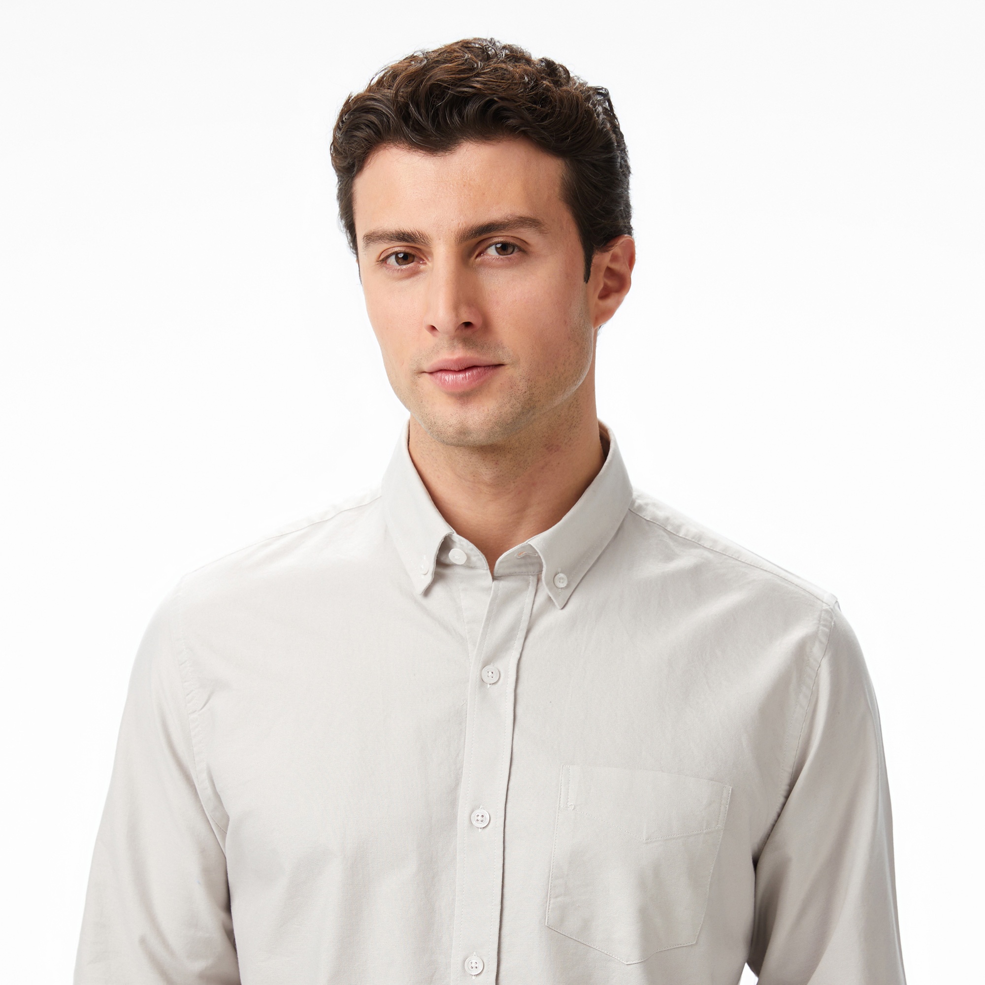 Nautica Erkek Gri Classic Fit Gömlek