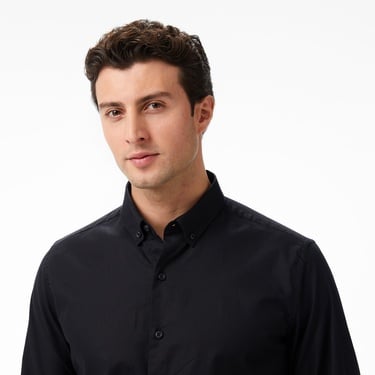  Nautica Erkek Siyah Slim Fit Gömlek