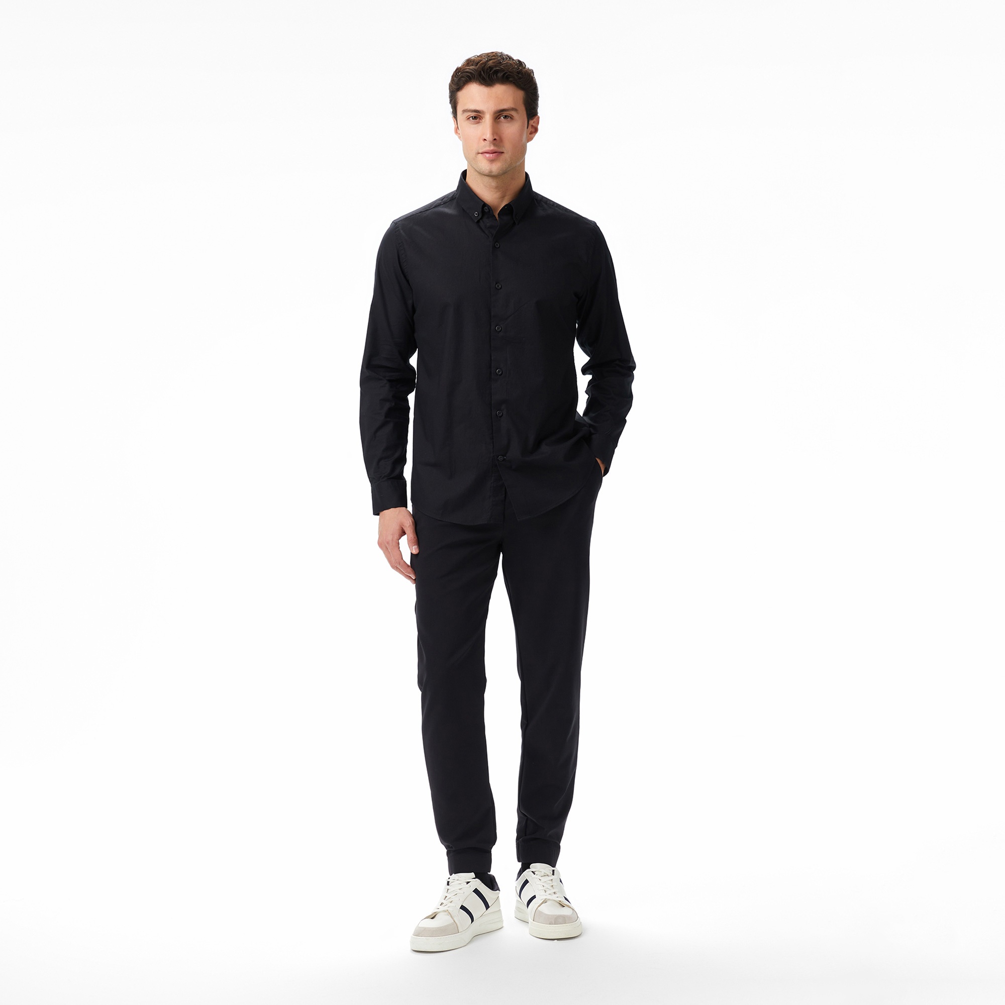 Nautica Erkek Siyah Slim Fit Gömlek