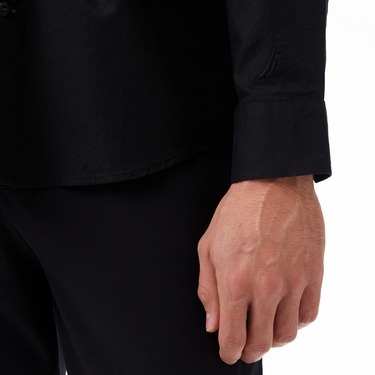  Nautica Erkek Siyah Slim Fit Gömlek