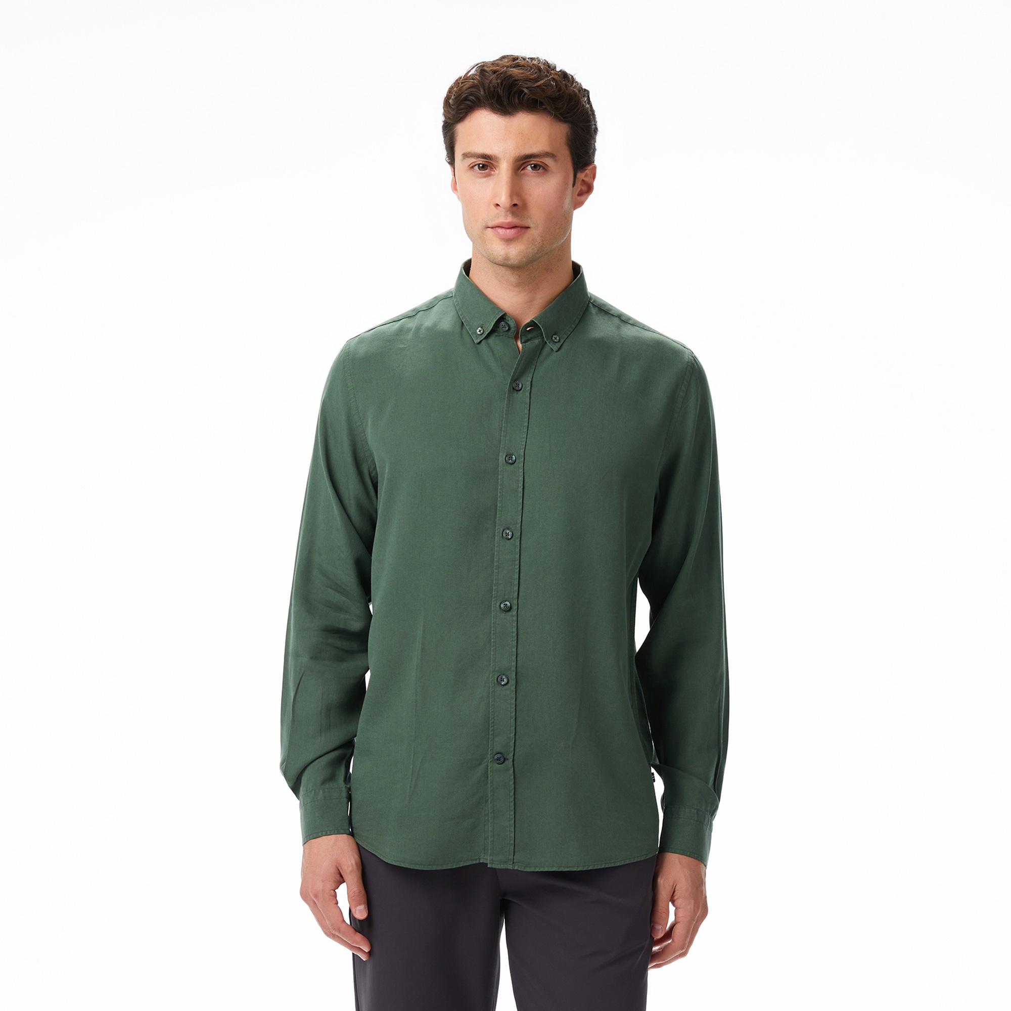 Nautica Erkek Yeşil Classic Fit Gömlek