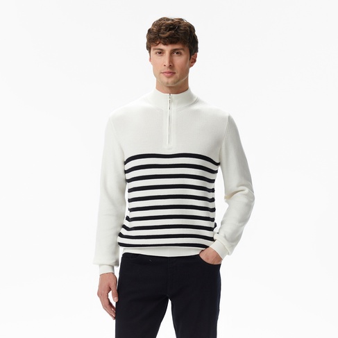  Nautica Erkek Krem Rengi Classic Fit Kazak