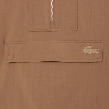  Lacoste Kadın Oversize Fit Yarım Fermuarlı Bej Ceket